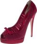 Casadei Pre-owned Satin heels Red Dames - Thumbnail 1