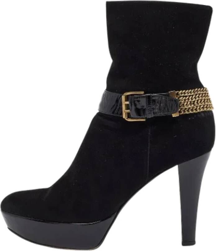 Casadei Pre-owned Suede boots Black Dames