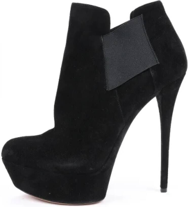 Casadei Pre-owned Suede boots Black Dames