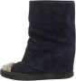 Casadei Pre-owned Suede boots Blue Dames - Thumbnail 1