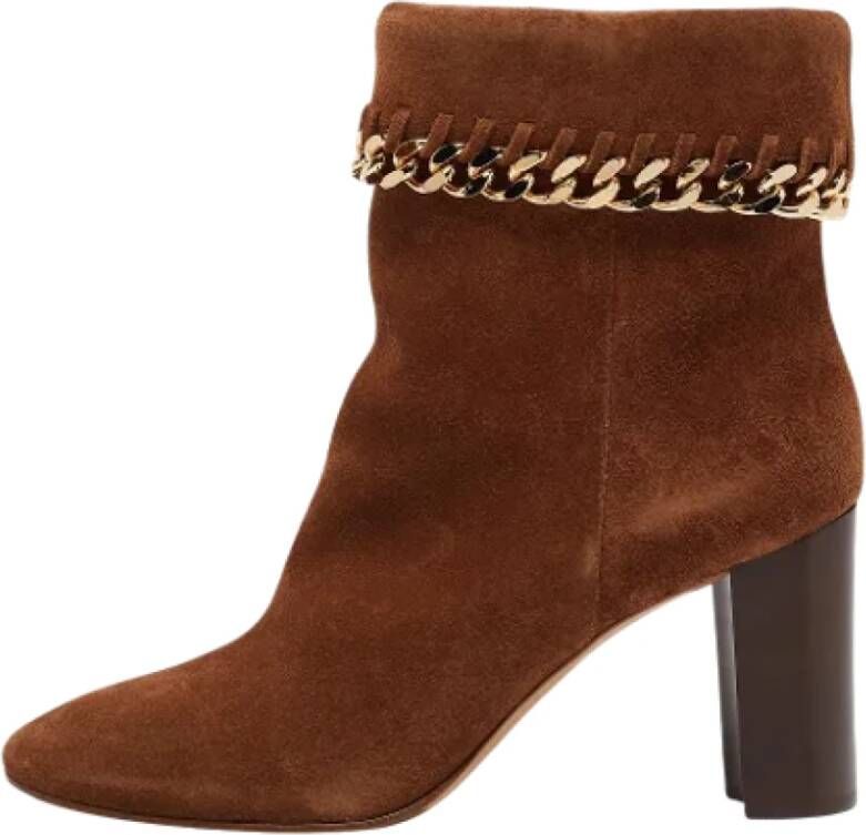 Casadei Pre-owned Suede boots Brown Dames