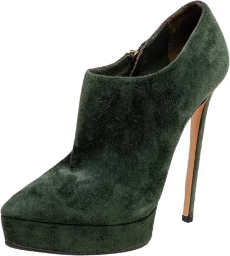 Casadei Pre-owned Suede boots Green Dames