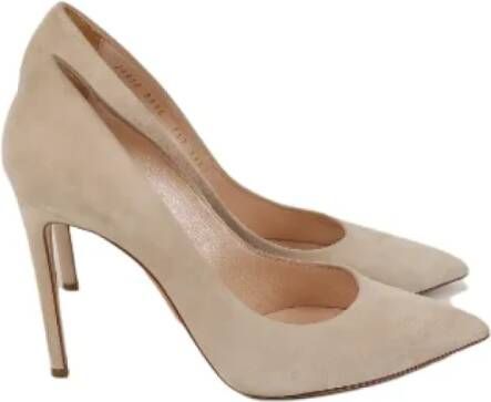 Casadei Pre-owned Suede heels Beige Dames