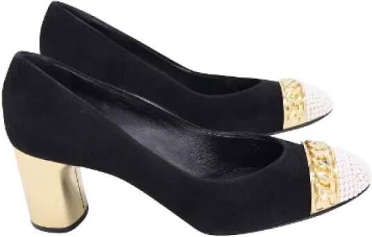 Casadei Pre-owned Suede heels Black Dames