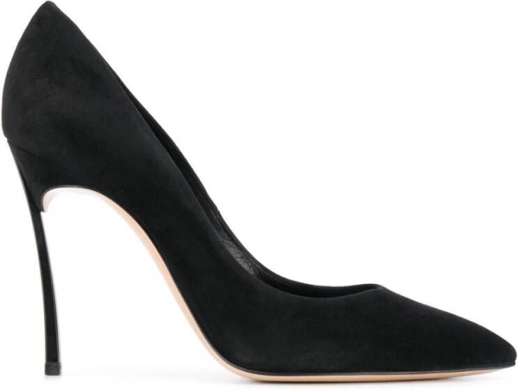 Casadei Zwarte Blade Hakken Black Dames