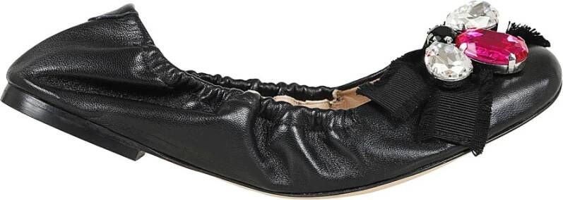 Casadei Queen Bee Ballet Flats Black Dames