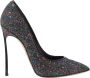 Casadei Regenboog Paillet Blade Hakken Black Dames - Thumbnail 1