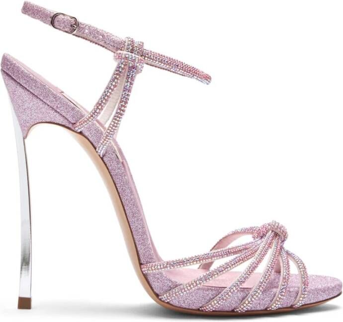 Casadei Rhinestone Blade Sandalen Pink Dames