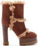 Casadei Russet Suède Enkellaars voor bergliefhebbers Bruin Dames - Thumbnail 1