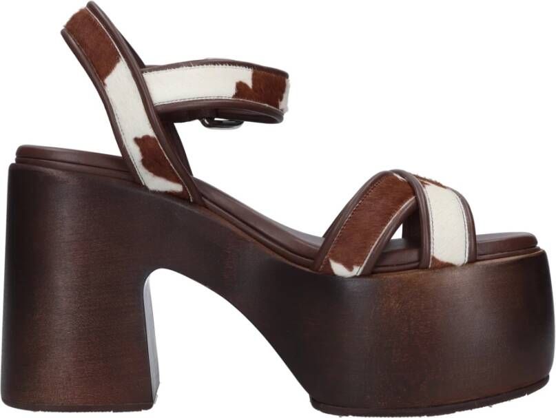 Casadei Sandalen Bruin Brown Dames