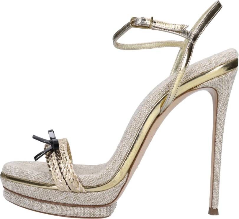 Casadei Sandalen Goud Yellow Dames