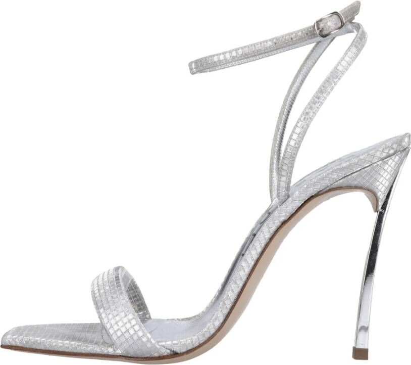 Casadei Sandalen Zilver Gray Dames