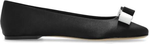 Casadei Satijnen ballerina's met applicatie Black Dames