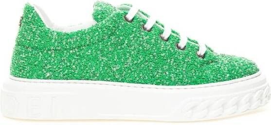 Casadei Smaragd Elegance Leren Sneakers Green Dames