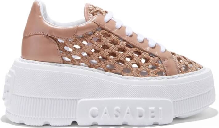 Casadei Innovatieve Vegan Leren Sneakers Brown Dames