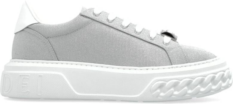 Casadei Sneakers met glinsterend glitter Gray Dames