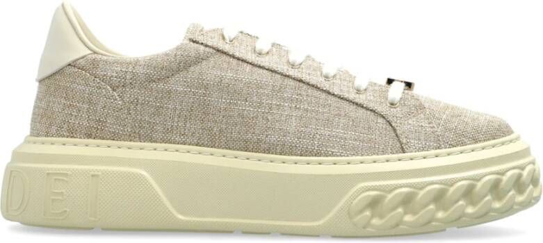 Casadei Sneakers met lurex draad Beige Dames