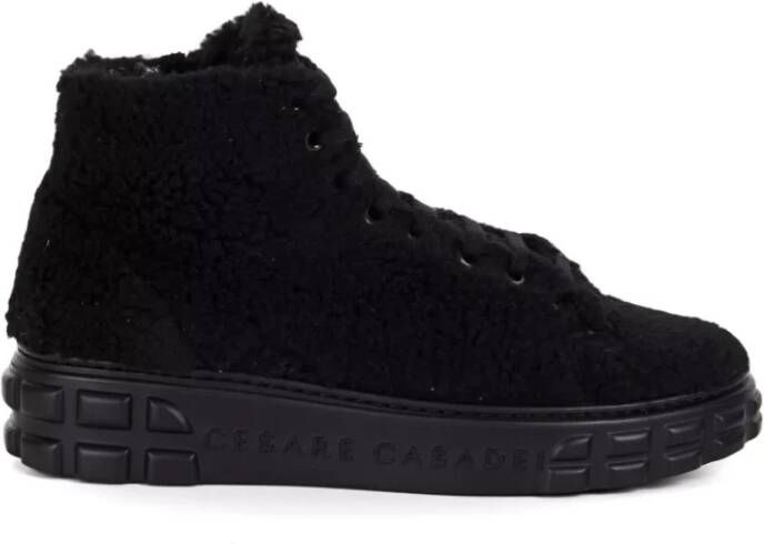 Casadei Sneakers met nepbont Black Dames