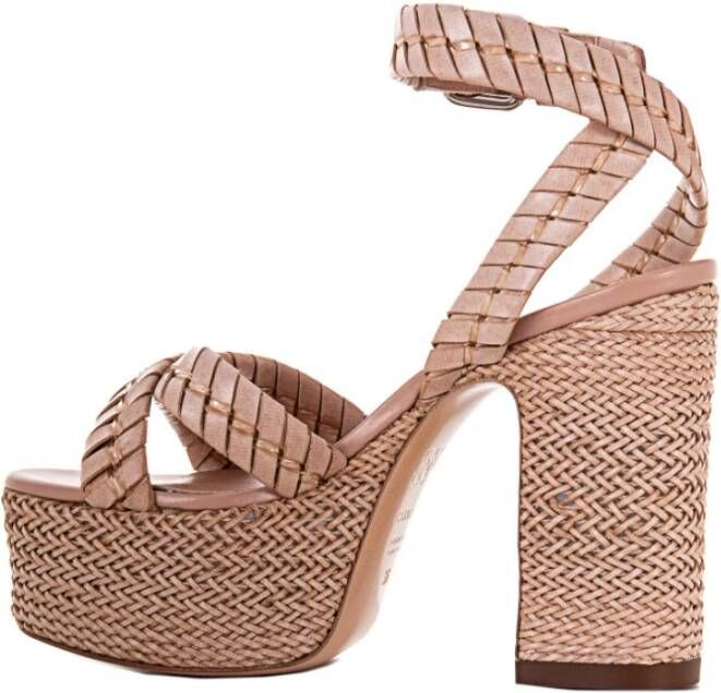 Casadei Stijlvolle hoge hak sandalen Beige Dames