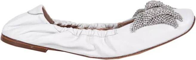 Casadei Witte balletflats White Dames