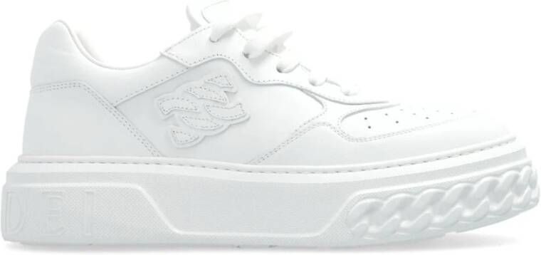 Casadei Witte Geperforeerde Sneakers White Dames