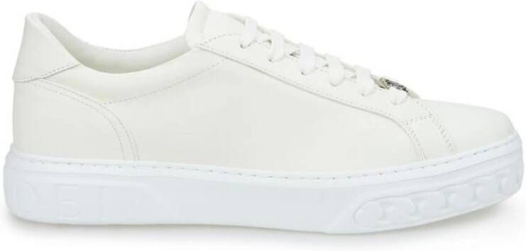 Casadei Witte Leren Sneaker White Dames