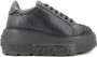 Casadei Witte vegan leren sneakers met 70mm rubberen sleehak Black Dames - Thumbnail 1