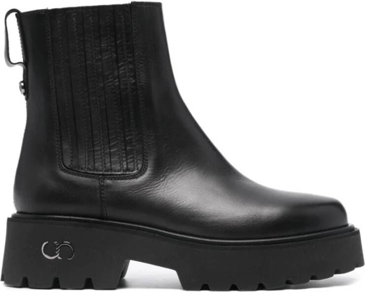 Casadei Zwarte Casual Enkellaarzen Black Dames