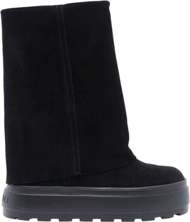 Casadei Zwarte Laarzen Black Dames