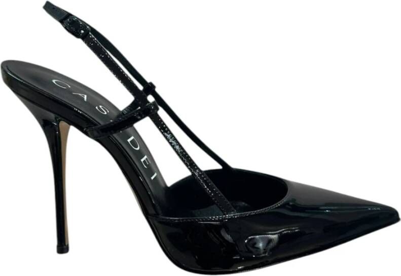 Casadei Zwarte lakleren hakken Black Dames