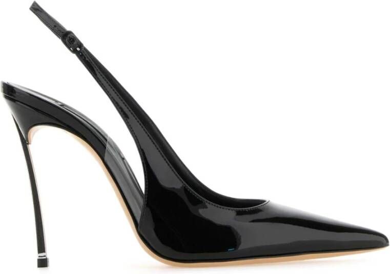 Casadei Zwarte leren Tiffany pumps Black Dames