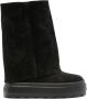 Casadei Boots Black Boots With Turn-Up With Platform In Suede in zwart - Thumbnail 6