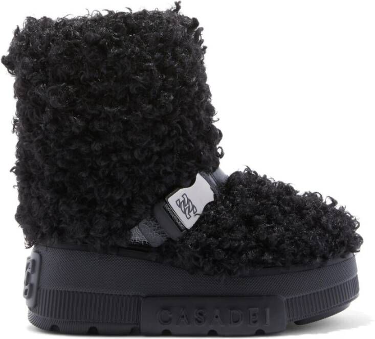 Casadei Zwarte Yeti Moon Boot Zwart Dames