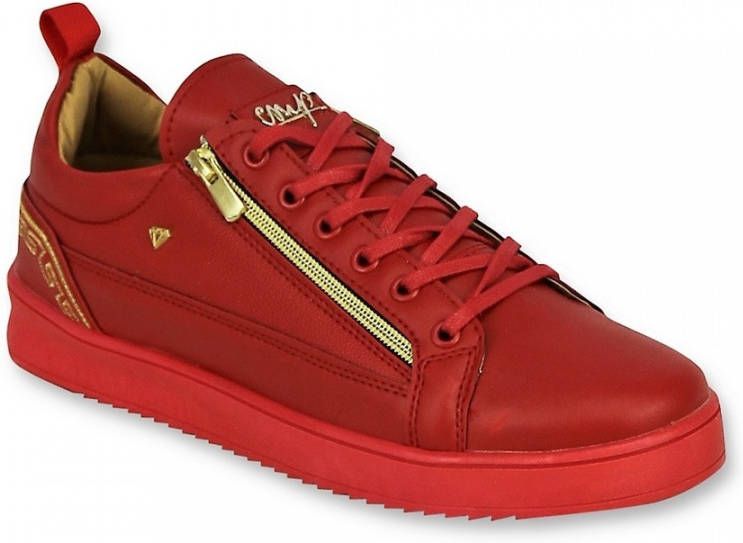 Cash Money Rode Heren Sneakers Mannen Cesar Red Gold CMP97 Maten: