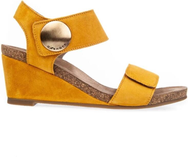 Cashott Wedges Yellow Dames