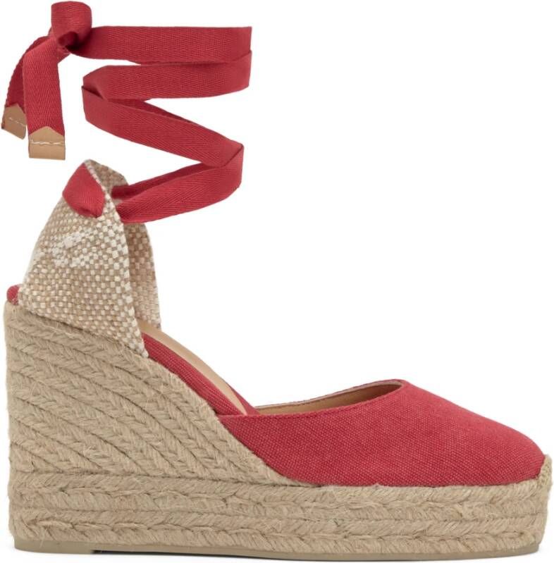 Castañer Stijlvolle Canvas Sneakers Red Dames