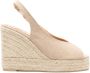 Castañer Beige Canvas Sleehakken Beige Dames - Thumbnail 1