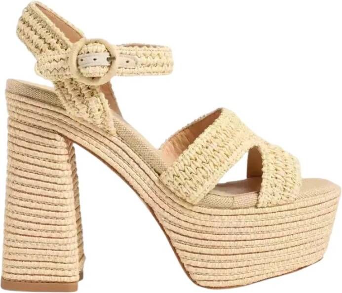 Castañer Beige Platform Sandalen Adriana Stijl Beige Dames