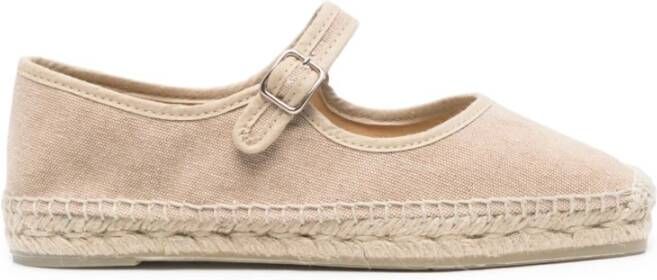 Castañer Beige Platte Espadrilles Beige Dames