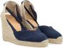 Castañer Blauwe Canvas Oxford Sleehak Sandalen Blue Dames - Thumbnail 1