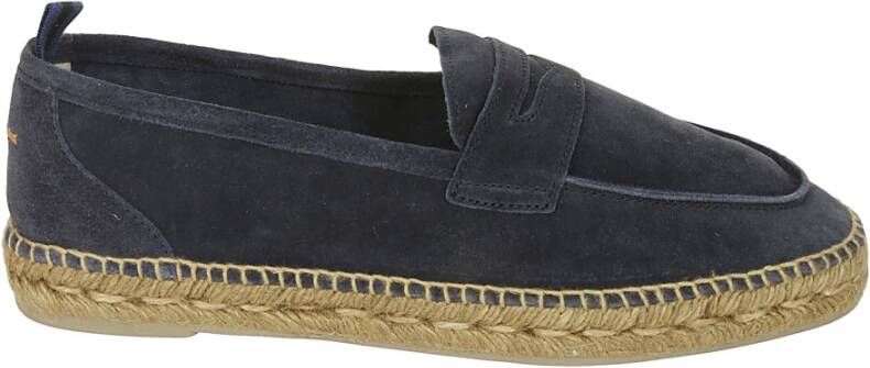 Castañer Blauwe Suède Leren Espadrilles Ss23 Blue Heren