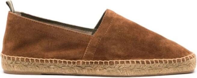 Castañer Bruin Leren Platte Schoenen Brown Heren