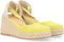 Castañer Canvas Espadrille Sleehak Sandaal Yellow Dames - Thumbnail 1