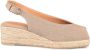 Castañer Canvas Sleehak Espadrilles met Open Neus Beige Dames - Thumbnail 2