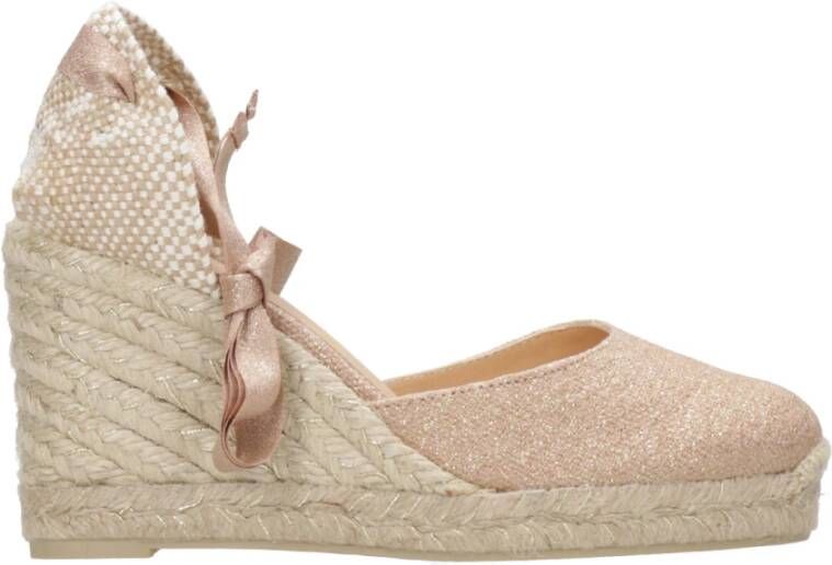 Castaner Sandalen CASTAÑER CARINA ROSEGOLD ESPADRILLE MIT KEIL in poeder roze