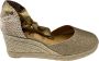 Castañer Carina 6 Sleehak Espadrilles Beige Glitter Brown Dames - Thumbnail 8