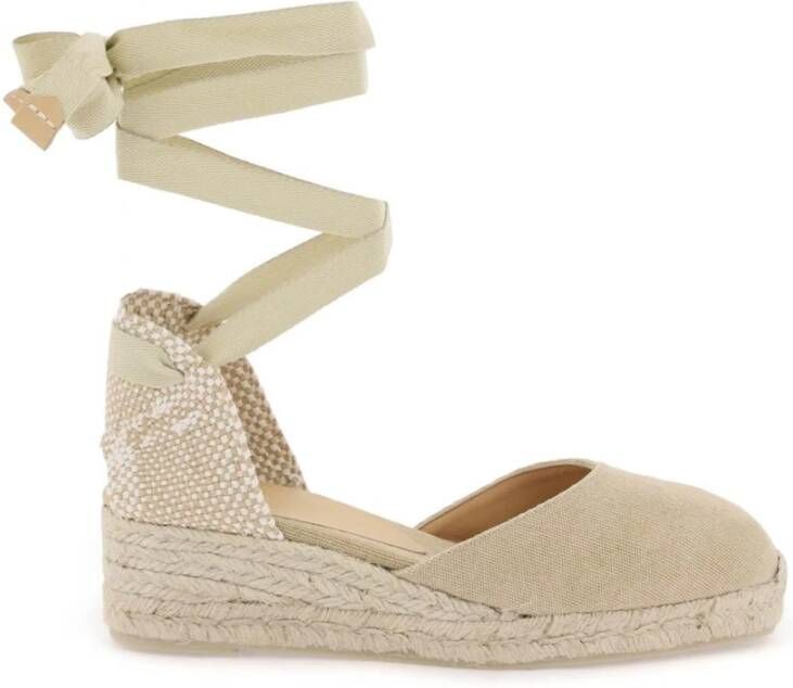 Castañer Carina Wedge Espadrilles Beige Dames