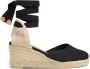 Castañer Zwarte Espadrille Sneakers met Enkelveters Black Dames - Thumbnail 1