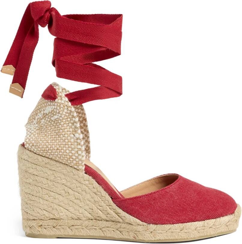 Castañer Carina 8 002 9 cm Wedges Red Dames