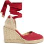 Castañer Carina 8 002 Sleehak Espadrilles Red Dames - Thumbnail 6